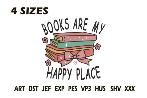 A Designer's Real-World Review of the Books Are My Happy Place Embroidery Design