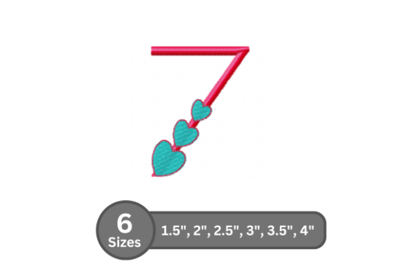Candy Heart Number -7: A Sweet Spot for Craft Fair Embroidery