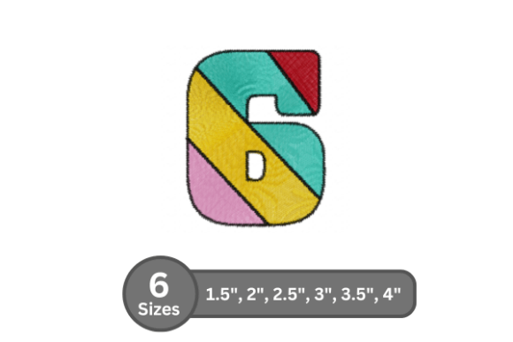 Candy Stripe Number -6: A Fill Stitch Font Review