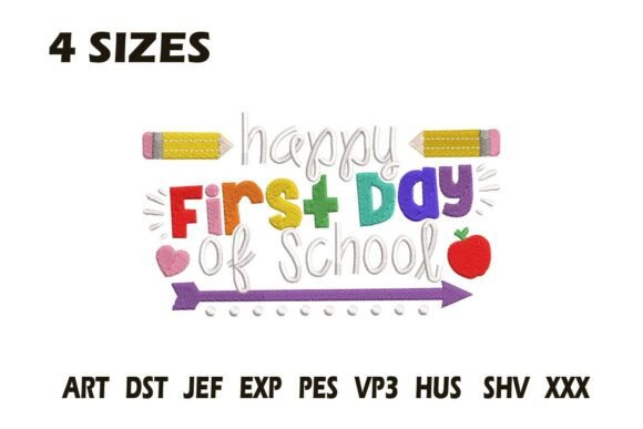 Happy First Day of School Embroidery: A Designer's Review