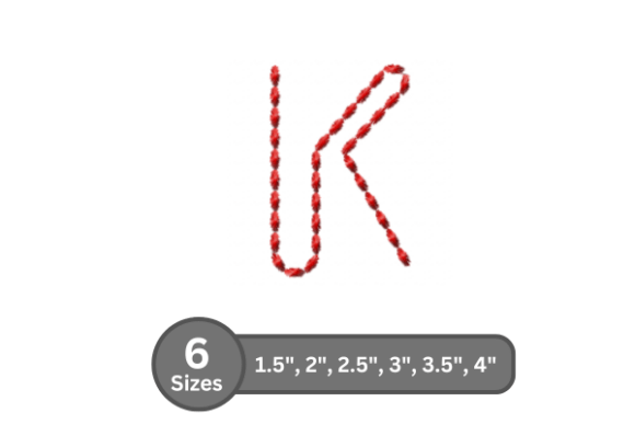 Soft Cord Alphabet -K: Craft Fair Embroidery Review