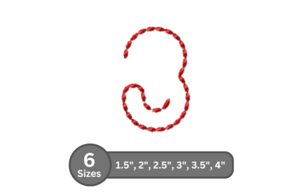 Soft Cord Number -3: A Fill Stitch Font Review