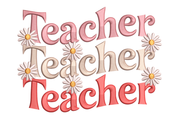 Teacher Daisy Lettering: A Warm and Professional Design Review